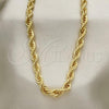 Oro Laminado Basic Necklace, Gold Filled Style Rope Design, Polished, Golden Finish, 04.213.0207.20