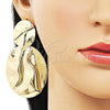 Oro Laminado Long Earring, Gold Filled Style Polished, Golden Finish, 02.385.0070