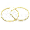 Oro Laminado Large Hoop, Gold Filled Style with White Micro Pave, Polished, Golden Finish, 02.156.0460.50