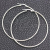 Sterling Silver Medium Hoop, Hollow Design, Polished, Silver Finish, 02.389.0186.50