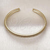 Oro Laminado Individual Bangle, Gold Filled Style with White Cubic Zirconia, Polished, Golden Finish, 07.60.0012