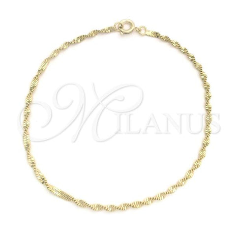 Oro Laminado Fancy Bracelet, Gold Filled Style Polished, Golden Finish, 03.09.0089.07