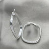 Sterling Silver Medium Hoop, Diamond Cutting Finish, Silver Finish, 02.389.0150.30