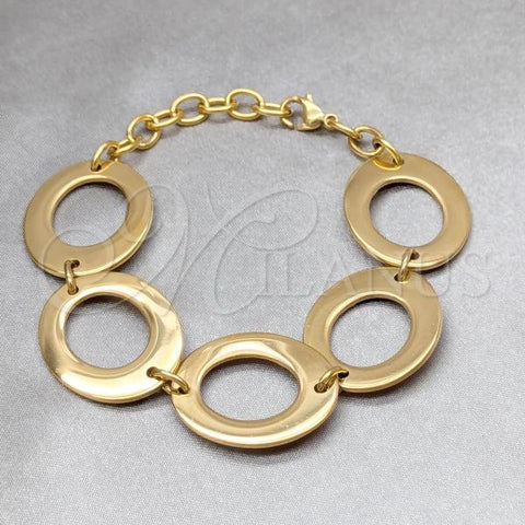 Stainless Steel Fancy Bracelet, Polished, Golden Finish, 03.63.22122.08