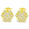Sterling Silver Stud Earring, with White Cubic Zirconia, Polished, Golden Finish, 02.336.0144.2