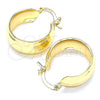 Oro Laminado Small Hoop, Gold Filled Style Polished, Golden Finish, 02.170.0357.20