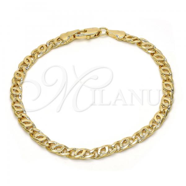 Oro Laminado Basic Bracelet, Gold Filled Style Polished, Golden Finish, 04.63.1363.08