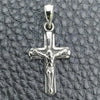 Sterling Silver Religious Pendant, Cross Design, Polished, Silver Finish, 05.396.0004