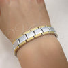 Stainless Steel Solid Bracelet, Polished, Two Tone, 03.114.0391.1.09