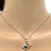 Oro Laminado Fancy Pendant, Gold Filled Style Fish Design, Diamond Cutting Finish, Golden Finish, 5.183.051