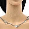 Stainless Steel Fancy Necklace, Polished, Steel Finish, 04.220.0001.65