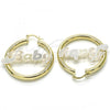 Oro Laminado Medium Hoop, Gold Filled Style Polished, Tricolor, 02.63.2654.1.40