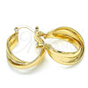 Oro Laminado Small Hoop, Gold Filled Style Diamond Cutting Finish, Golden Finish, 02.96.0026.20
