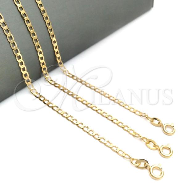 Oro Laminado Basic Necklace, Gold Filled Style Polished, Golden Finish, 04.58.0021.24