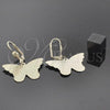 Oro Laminado Dangle Earring, Gold Filled Style Butterfly Design, Diamond Cutting Finish, Golden Finish, 5.096.009