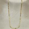 Oro Laminado Basic Necklace, Gold Filled Style Polished, Golden Finish, 04.213.0050.22