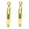 Oro Laminado Medium Hoop, Gold Filled Style Hollow Design, Polished, Golden Finish, 02.179.0005.30