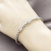 Rhodium Plated Individual Bangle, and Four-leaf Clover with White Micro Pave, Polished, Rhodium Finish, 07.60.0008.1