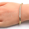 Oro Laminado Basic Bracelet, Gold Filled Style Polished, Golden Finish, 04.213.0098.08