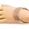 Oro Laminado Semanario Bangle, Gold Filled Style Polished, Golden Finish, 07.213.0008.05