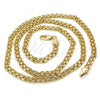 Oro Laminado Basic Necklace, Gold Filled Style Polished, Golden Finish, 04.63.1361.24