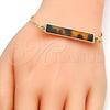 Gold Tone Individual Bangle, with Coffee Opal, Polished, Golden Finish, 07.263.0001.1.04.GT (01 MM Thickness, Size 4 - 2.25 Diameter)