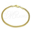 Oro Laminado Basic Bracelet, Gold Filled Style Miami Cuban Design, Polished, Golden Finish, 04.63.1413.07