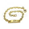 Oro Laminado Fancy Bracelet, Gold Filled Style Polished, Golden Finish, 03.326.0003.08