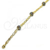 Oro Laminado Fancy Bracelet, Gold Filled Style with Multicolor Crystal, Polished, Golden Finish, 03.63.2075.1.08