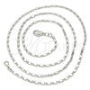 Rhodium Plated Basic Necklace, Polished, Rhodium Finish, 04.213.0004.1.24