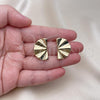 Oro Laminado Stud Earring, Gold Filled Style Polished, Golden Finish, 02.418.0001