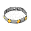 Stainless Steel Solid Bracelet, Polished, Two Tone, 03.63.1419.08