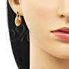 Oro Laminado Small Hoop, Gold Filled Style Hollow Design, Polished, Golden Finish, 02.163.0189.20