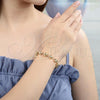 Oro Laminado Fancy Bracelet, Gold Filled Style Diamond Cutting Finish, Golden Finish, 03.93.0012.07