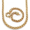 Oro Laminado Necklace and Bracelet, Gold Filled Style Chunky and Greek Key Design, Polished, Golden Finish, 06.179.0005