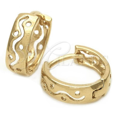 Oro Laminado Huggie Hoop, Gold Filled Style Polished, Golden Finish, 02.63.2560