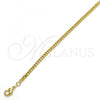 Oro Laminado Basic Necklace, Gold Filled Style Miami Cuban Design, Polished, Golden Finish, 04.213.0095.20