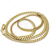 Gold Tone Basic Necklace, Polished, Golden Finish, 04.242.0022.30GT