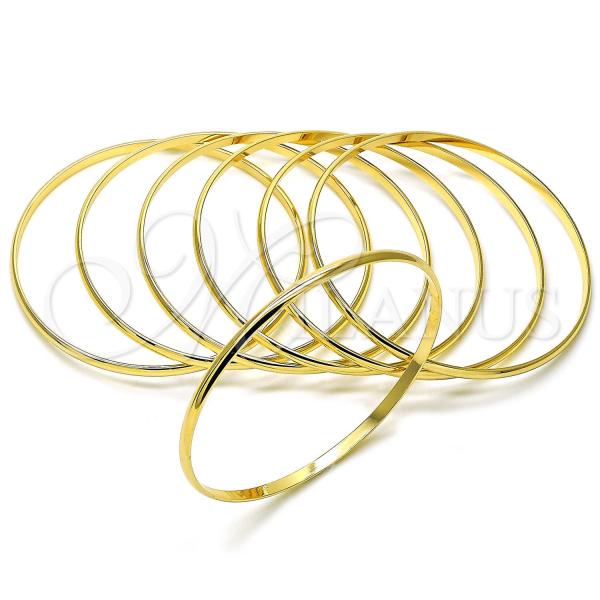 Oro Laminado Semanario Bangle, Gold Filled Style Polished, Golden Finish, 07.63.0206.05