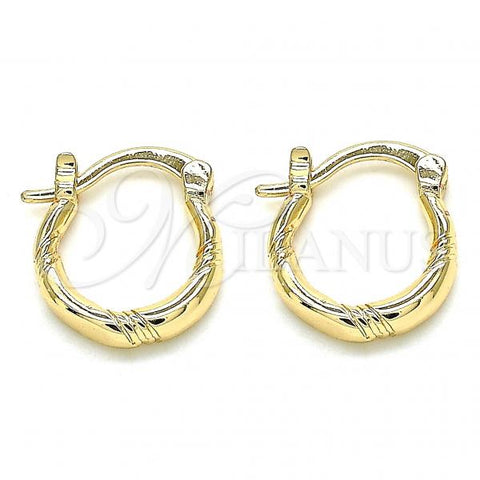 Oro Laminado Small Hoop, Gold Filled Style Polished, Golden Finish, 02.233.0041.15