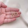 Oro Laminado Huggie Hoop, Gold Filled Style Polished, Golden Finish, 02.213.0614.15