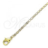 Oro Laminado Basic Anklet, Gold Filled Style Mariner Design, Polished, Golden Finish, 04.213.0080.10