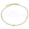 Oro Laminado Basic Anklet, Gold Filled Style Mariner Design, Polished, Golden Finish, 04.213.0051.10