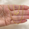 Oro Laminado Basic Necklace, Gold Filled Style Mariner Design, Polished, Golden Finish, 04.32.0006.20