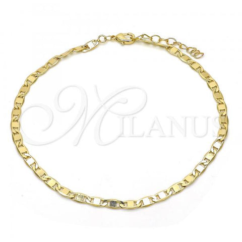 Oro Laminado Basic Anklet, Gold Filled Style Polished, Golden Finish, 04.213.0093.10