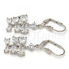 Rhodium Plated Long Earring, Teardrop Design, with White Cubic Zirconia, Polished, Rhodium Finish, 02.205.0050.5