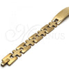 Stainless Steel ID Bracelet, Polished, Golden Finish, 03.114.0229.2.09