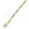 Oro Laminado Basic Bracelet, Gold Filled Style Figaro Design, Polished, Golden Finish, 04.213.0144.08