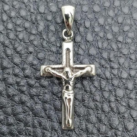 Sterling Silver Religious Pendant, Cross Design, Polished, Silver Finish, 05.396.0002