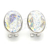 Rhodium Plated Stud Earring, with White Platina Swarovski Crystals, Polished, Rhodium Finish, 02.239.0015.11